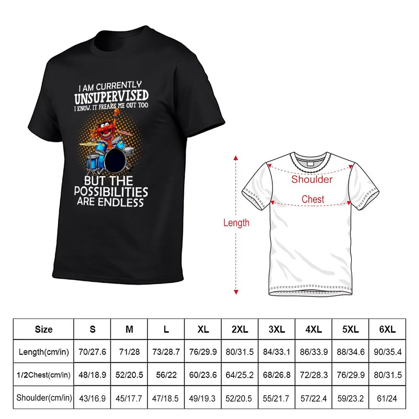 New I am currently unsupervised T-Shirt quick drying t-shirt Tee shirt plus size tops oversized t shirt men