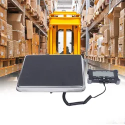 440lb Digital Shipping and Postal Scale with Heavy Duty Stainless Steel Platform Industrial Floor Scale 2 AAA Batteries Include