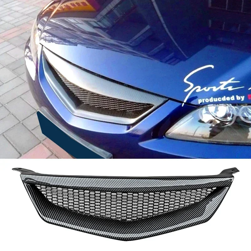 Racing Grill Bumper Carbon Surface Mesh Front Grill Refit Accessories for First Generation Mazda 6 2003-2012