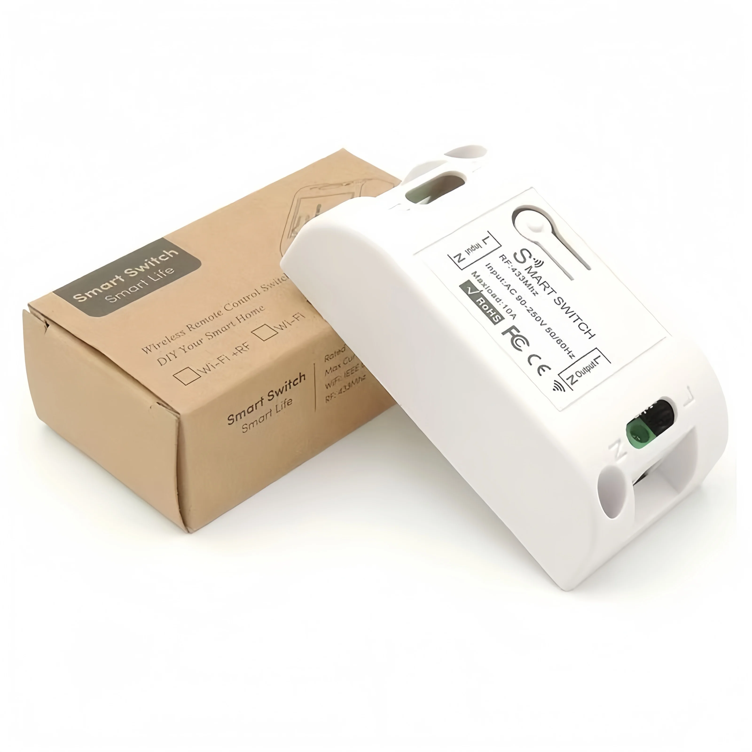 Tuya Smart Life APP WiFi + RF 433Mhz Switch Light Relay Timer Module Google Home Alexa 110V 220V 10A Wall Lamp