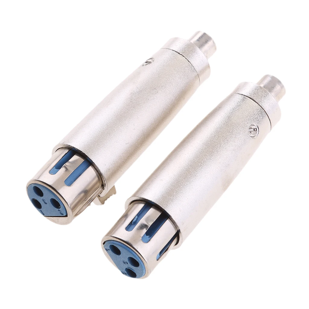 XLR Female to RCA Adapter Metal Audio Converter Plug for Microphone Studio and Speaker Applications