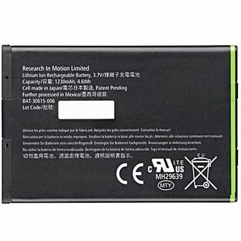 J-M1 JM1 3.7V 1230mAh Battery for BlackBerry Bold 9900 9790 9930 Torch 9850 9860 JM1 Replacement Li-ion Batteria