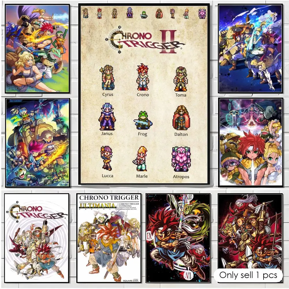 Classic RPG Game C-Chrono Trigger Poster Modern Minimalist Wall Art for Bedroom Living Room Contemporary Home Decor Gift
