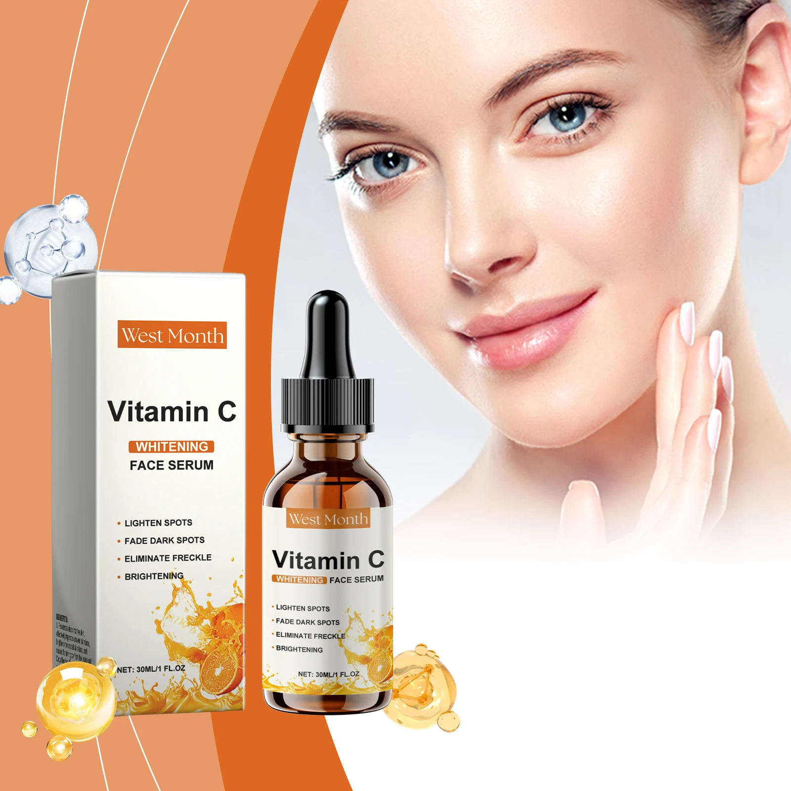 

30ml Vitamin C Facial Essence Contains Hyaluronic Acid Dark Spot Remover Moisturizing Repair Anti-aging Essence Facial Skin Care