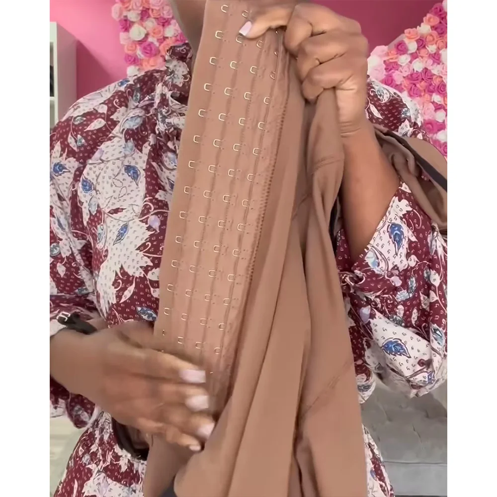 

Бесшовное корректирующее боди с высокой талией коричневого цвета для пышных женщин, с эффектом утяжки живота и подтяжки ягодиц, на крючках, компрессионное белье