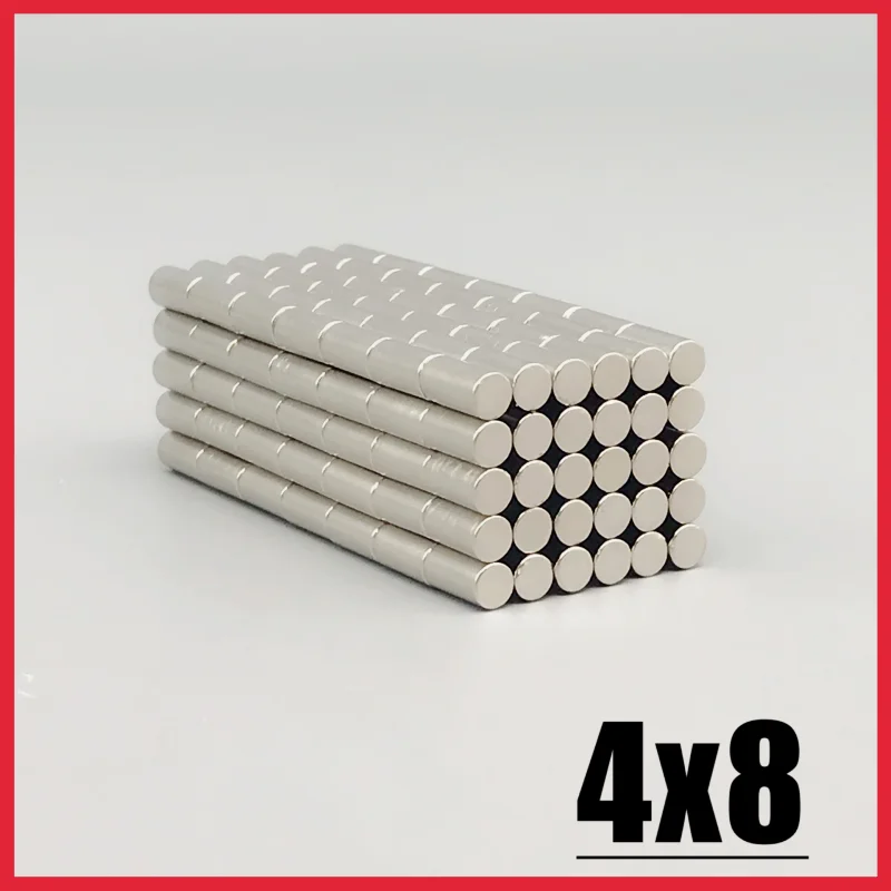 20/50/100/200/300pcs Small Magnets 4mmx8mm N35 Neodymium Disc 4*8 mm Magnet Strong Hook Tool Dia 4x8mm Permanent NdFeB Magnet