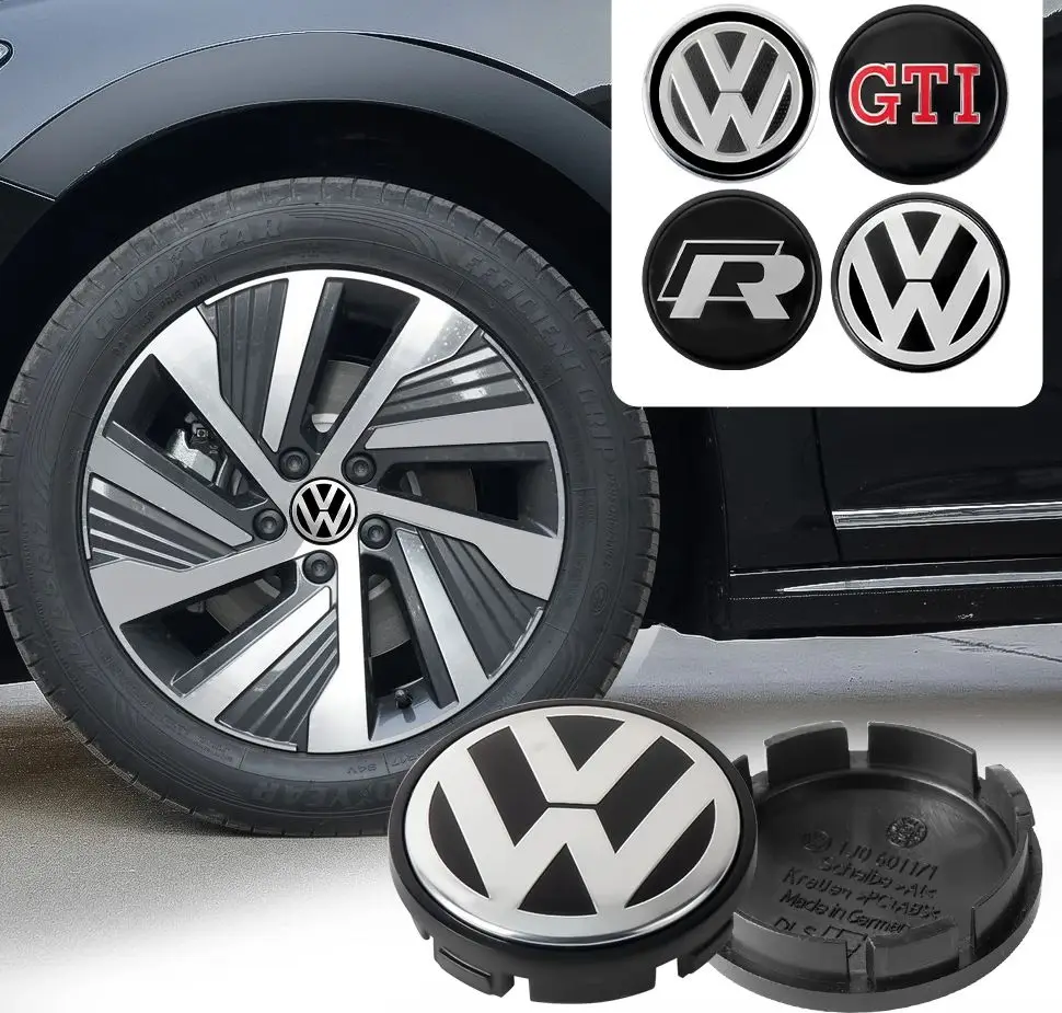 4pcs 56/65/66mm Original Car Wheel Center Caps Hub Covers Badge Auto Accessorie For Volkswagen Golf  GTI Touareg Jetta CADDY GTD