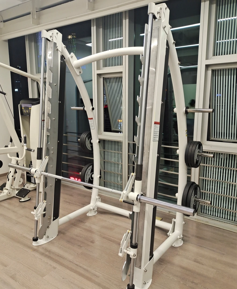 

High Quality Commercial Used Gym Strength Fitness Equipment Smith Machine Power Rack with Bar and Weight Plate for Training