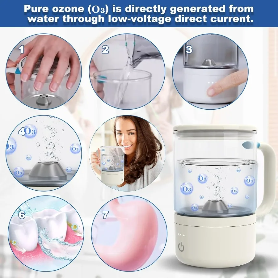 Generator wody O3, świeży tlen, kubek do płukania ust, generator wody wodorowej, szklanka do mycia zębów, urządzenie do wody, wielofunkcyjne P