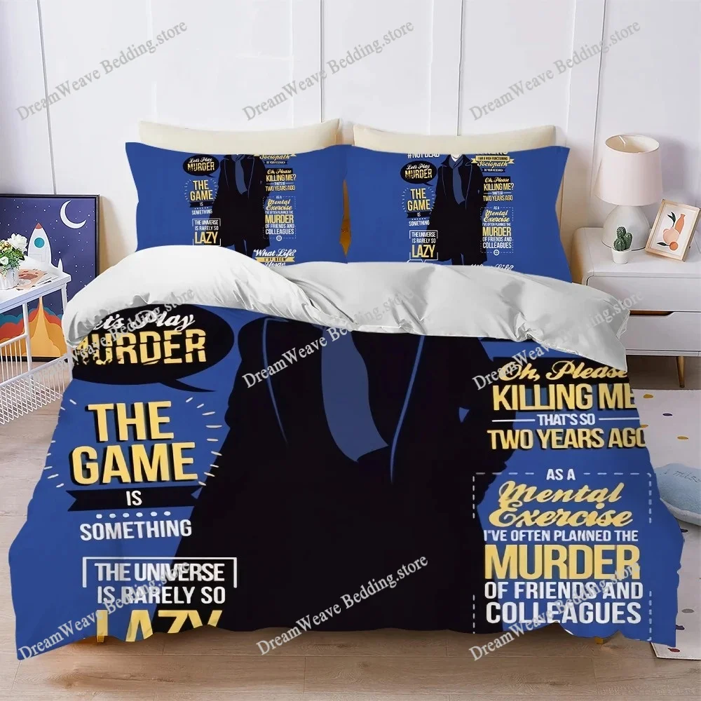 Famous S-Sherlock H-Holmes Cool Duvet Cover Set Home Style Bedding Soft Laundry Cotton Bed Student Dormitory Gift