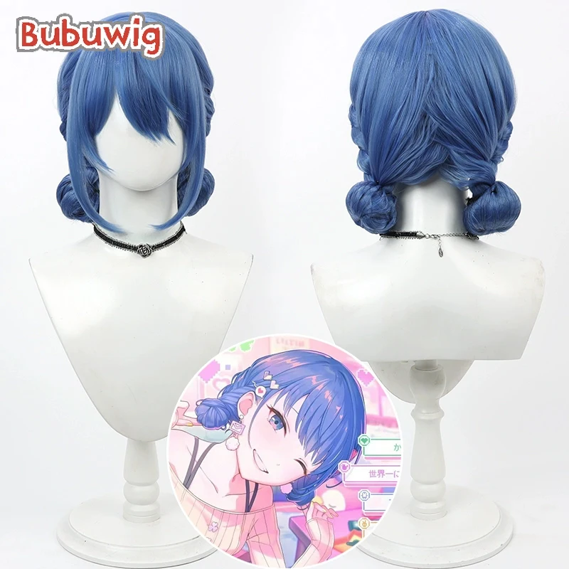 Bubuwig Synthetic Hair Kiritani Haruka Cosplay Wigs Project Sekai: Colorful Stage feat. Kiritani Haruka Blue Wig Heat Resistant