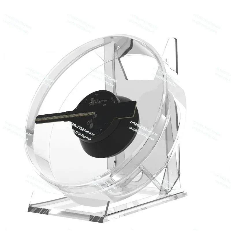 

Светодиодный настольный вентилятор с воспроизведением звука, с прозрачной крышкой, кабель для передачи данных, блок питания, голографическая рекламная машина