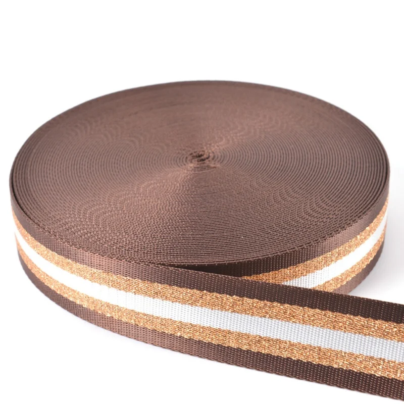 1,5 Zoll breites, 3 Meter langes, metallisch goldenes/silbernes Bandgewebeband für Taschenriemen, DIY-Bastelprojekte – Detail 13