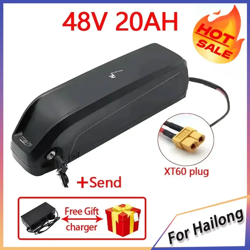 LIDIKALA Hailong Max 48V 40Ah Hochleistungs-E-Bike-Akku 40A mit eingebautem BMS 18650 Lithium-Akku für große Reichweite für Fatbike Elektroroller 500W-2000W Motor XT60-Stecker Stromakku