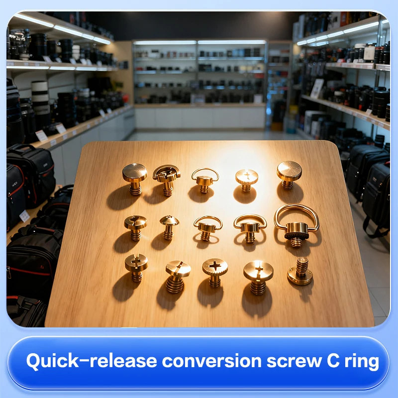 1/4 بوصة D-حلقة ترايبود المسمار تصاعد المسمار محول للكاميرا كاميرا الفيديو ترايبود Monopod QR الإفراج السريع لوحة محول المسمار #2