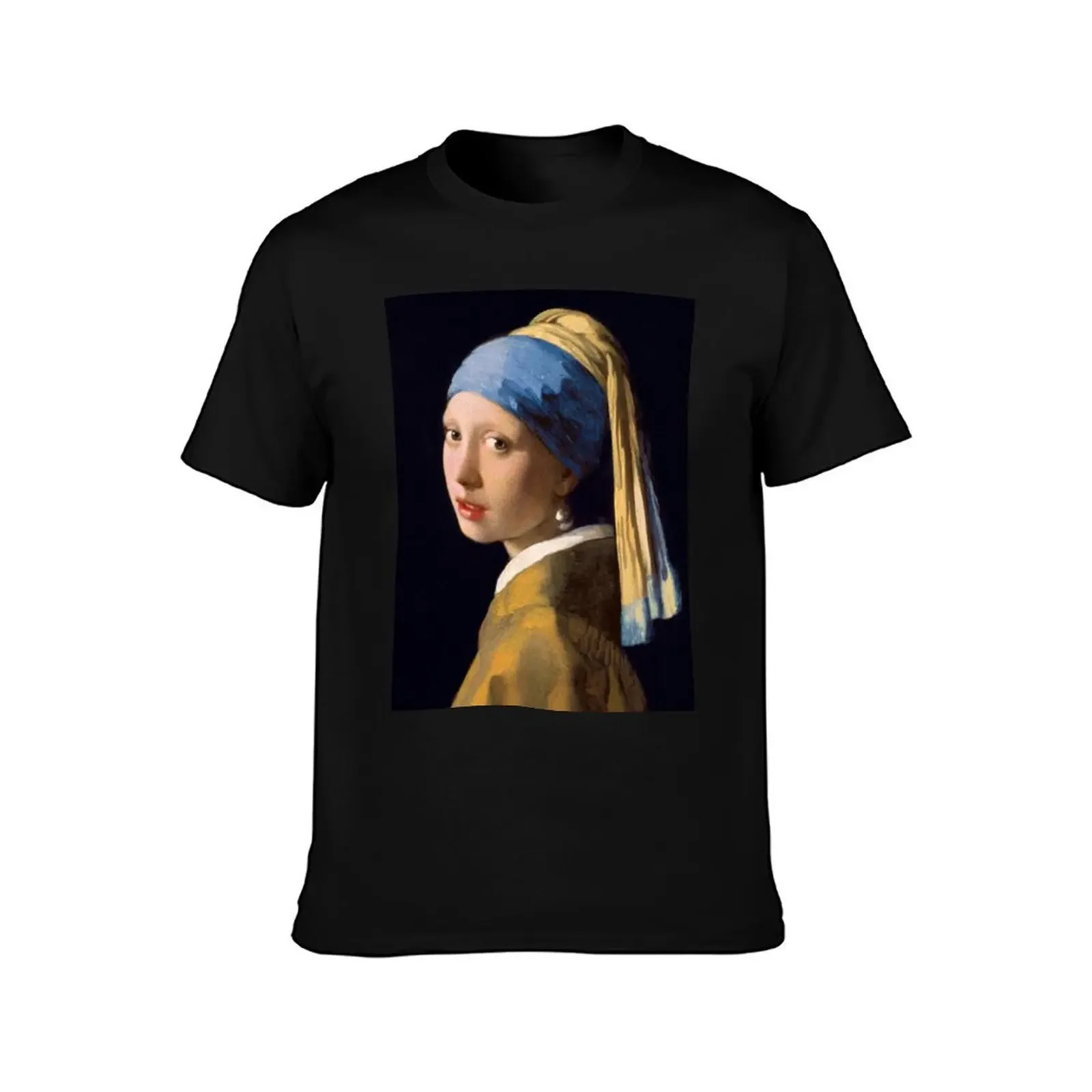 Johannes Vermeer Girl with a Pearl Earring T-Shirt oversizeds cotton graphic tees mens t shirt