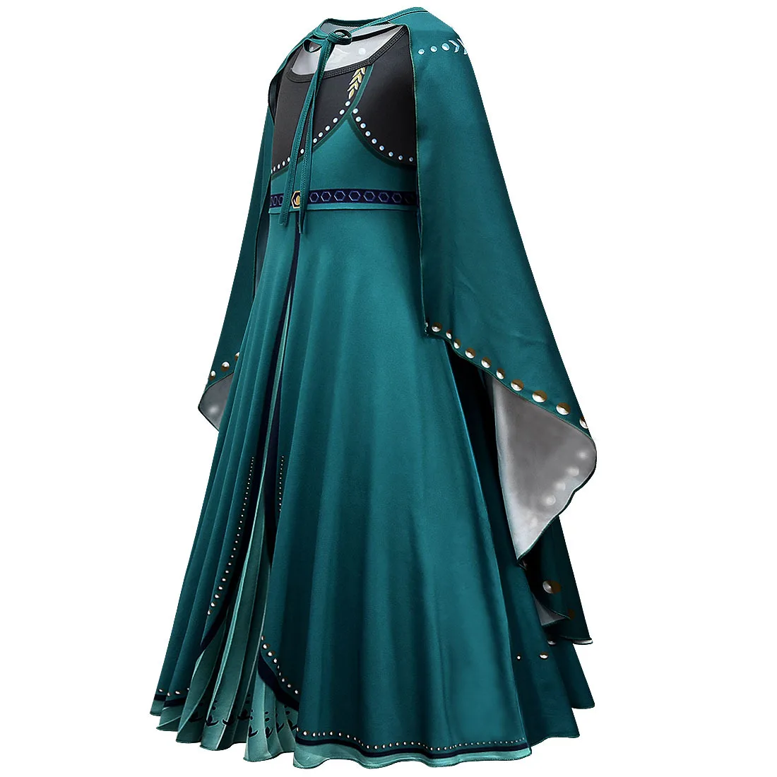 Frozen Coronation Anna Disney Princess Girls Cosplay  Long Sleeve Costume Carnival Party Kids Cloak Clothes Birthday Print Dress view 3