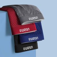 4Pcs Ice Silk Men's Boxer Shorts Plus Size Cool Breathable Slim Fit Underwear Sexy Mesh Lingerie Wholesale Panties 5001