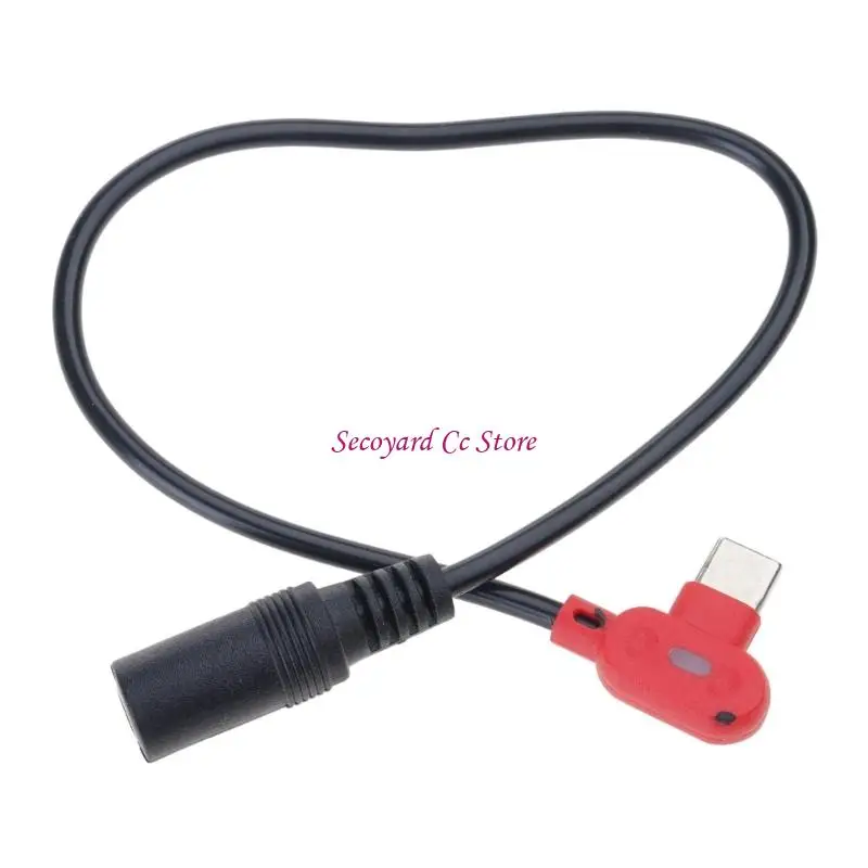 N3UC Type C To 5.5x2.1mm Power Cord 3A Current 9V 12V 15V 20V For LED Lights Security Cameras Routers