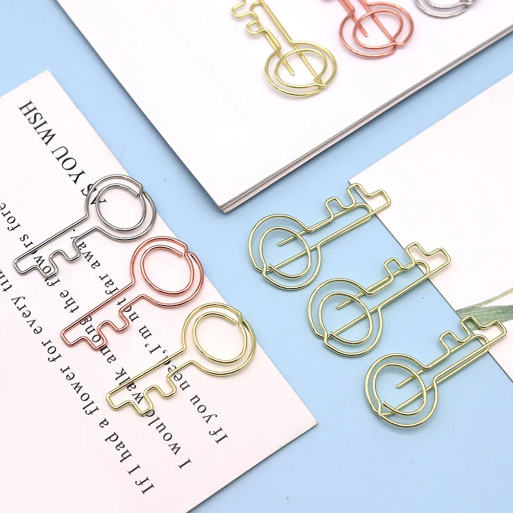 

30pcs File Classification Folder Paper Pin Clip Document Clips Mini Office Desk Accessories Cute Decorative Paperclips For Home