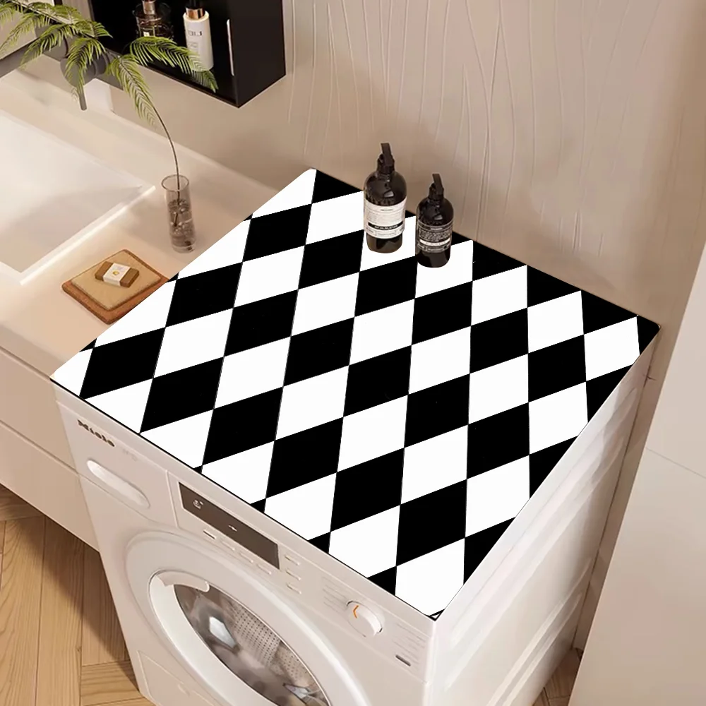 Checkerboard Super Absorbent Coffee Mat Dish Draining Mat Large Kitchen Drying Mat Quick Dry Bathroom Drain Pad Kitchen