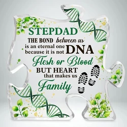 StepDad Gifts from Daughter Son,Birthday Gifts for Father Bonus Dad, Gifts for Fathers Day Christmas, Clear Desk Decorative Sign