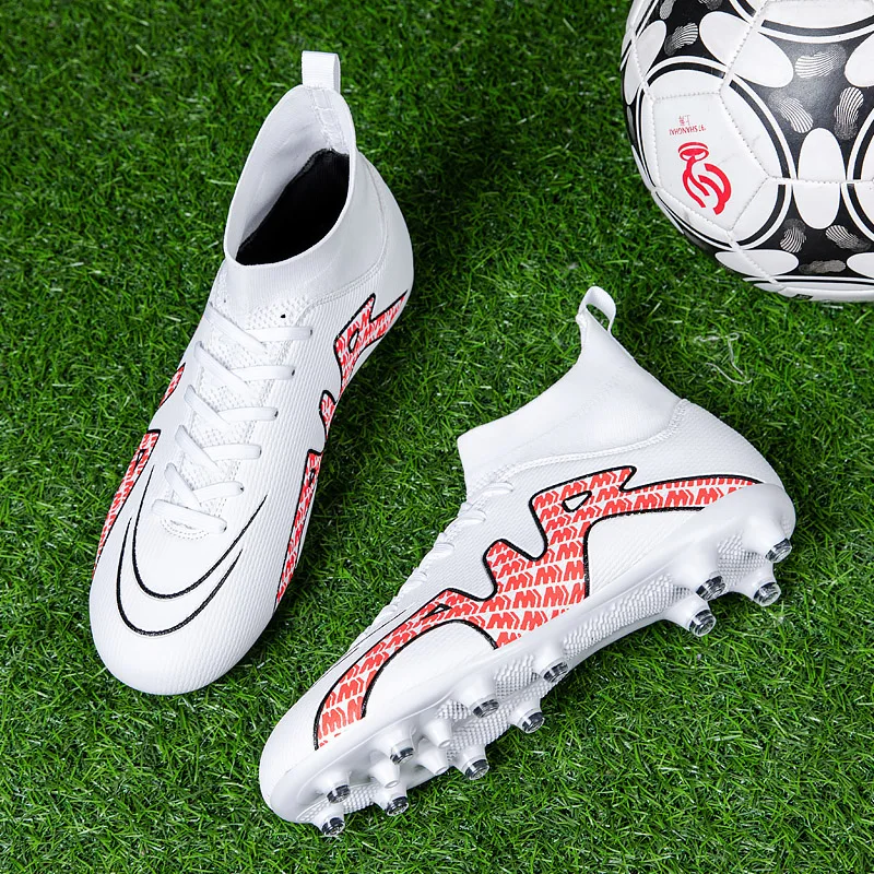 Man's Soccer Shoes Adult Kid TF/FG Outsole Non-Slip Unisex Football Cleats Outdoor Lawn Breathable Sneakers New Arrival 2022