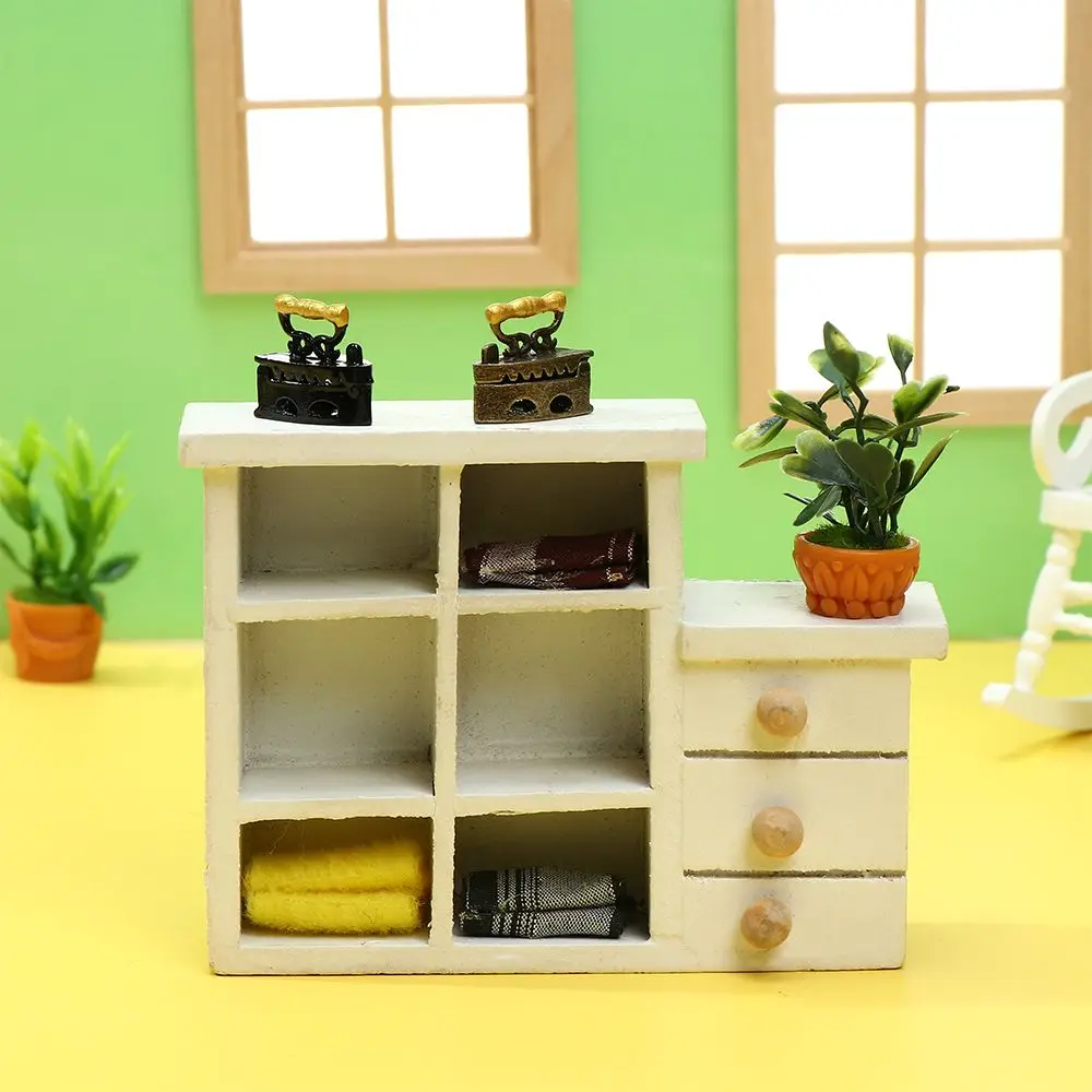 Gift  Accessories   Ironing Clothes Dollhouse Miniature Iron Mini Vintage Tool  House Furniture