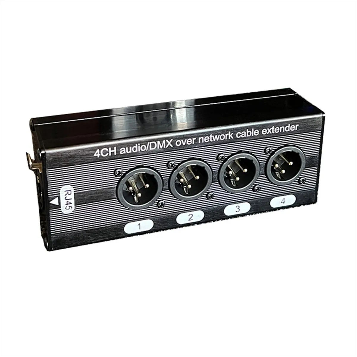 1Pair 4-Channel 3-Pin XLR or 6.3Mm Audio and over Network Cable Extender,DMX512 Network Signal Extender Male+ Female-ROWI