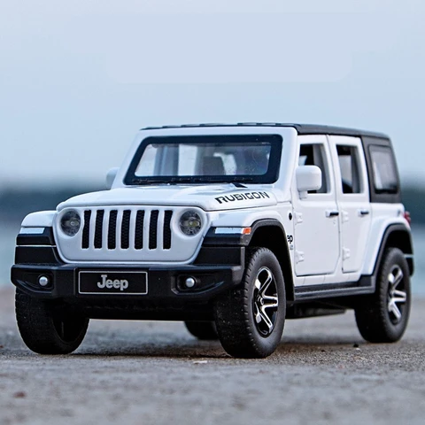 1:32 Jeep Wrangler Rubicon литая модель автомобиля из литого металла внедорожники имитационная модель автомобиля звук и свет детские игрушки подарок топ 6 игрушечная машина-джип - №6