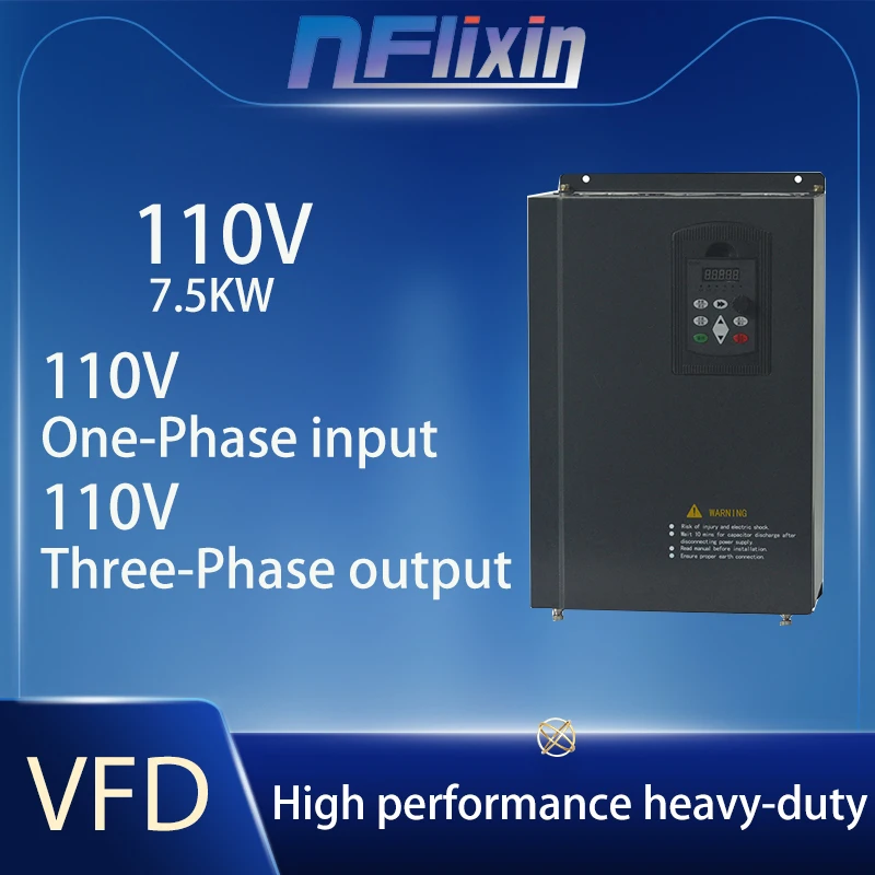 가변 주파수 변환기 모터 인버터, VFD 0.4kw-7.5kw, 단상 110v 입력, 3 상 110V 출력 워터 펌프 모터