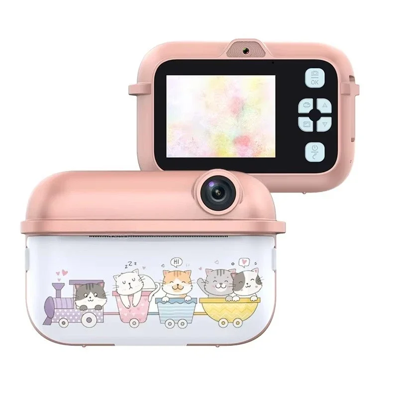 Kids Instant Print Camera Photo Camera with TF Card Reader Paper Small Mini Pocket Printer Toy Print Kids Camera