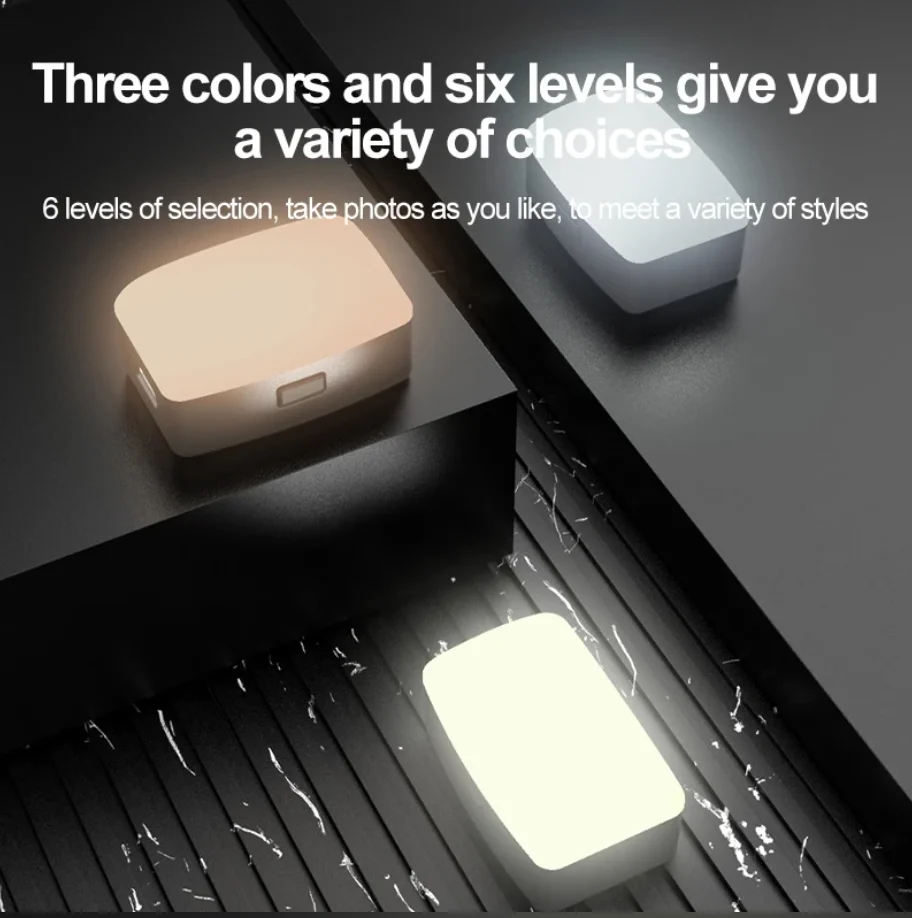 Mobile Mini Fill Light For Tiktok Camera Magnetic SelfiePortable Pocket LED Selfie Light Adjustable lighting Video Light