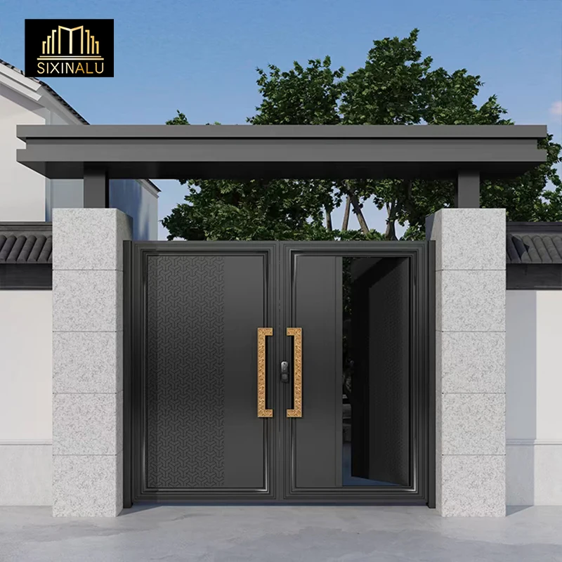 

Sixinalu главные ворота дома, панель входной двери, передние входные внешние складные двери, алюминиевая створка, дверь, домашний декор на заказ