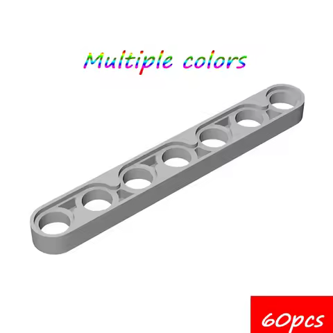 MOC 60PCS 32065 Liftarm Building Blocks Kit High-Tech Thin 1x7 Axle Holes Brick Particle Educational Idea Toys Children Gifts