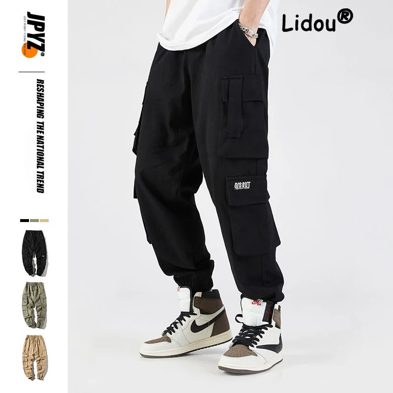 Streetwear Black Mens Harem Joggers Pants Men Cargo Pants 2022 Hip Hop Casual Pockets Sweatpants Male Oversized Fashion Trouser