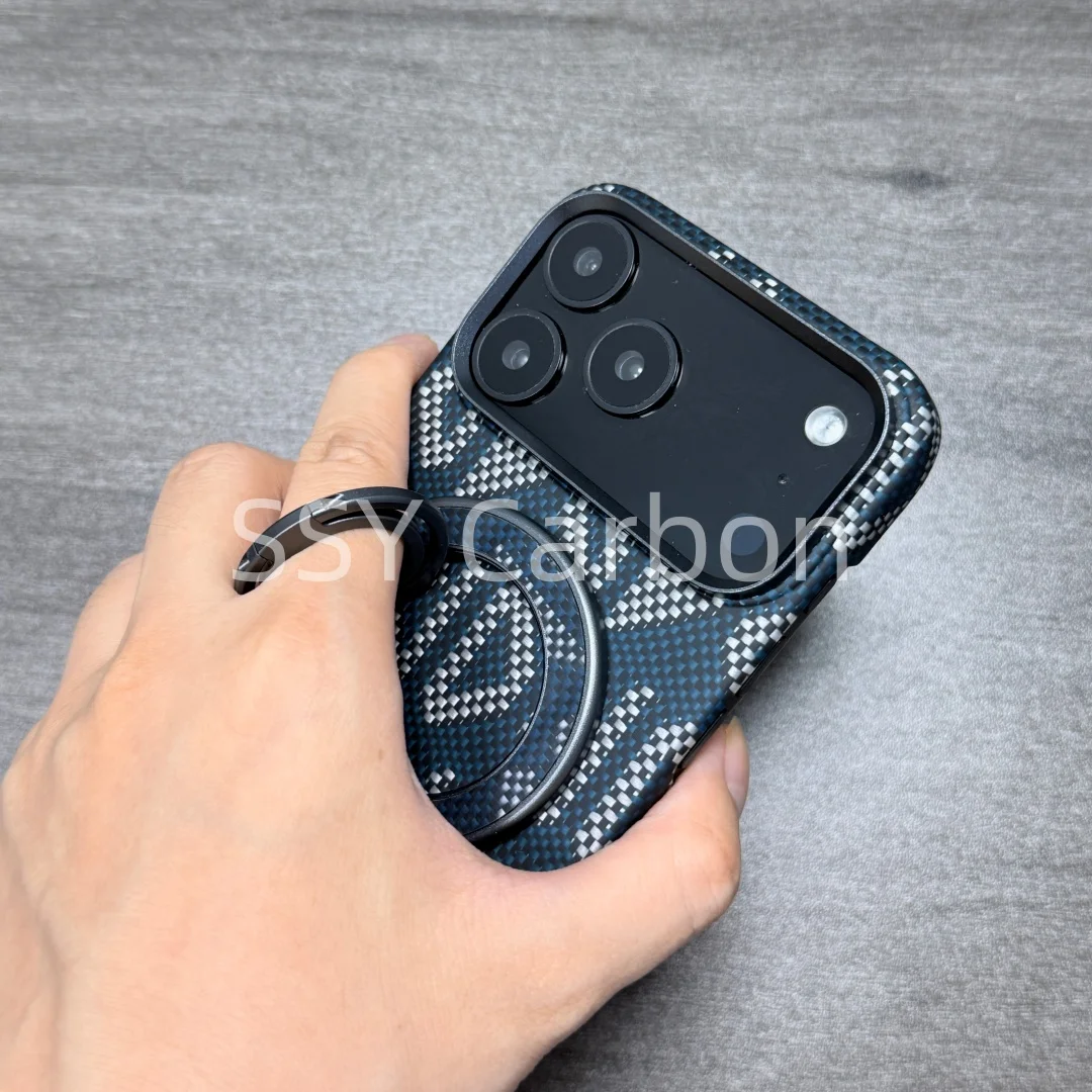 For iphone 17 series Genuine Real Carbon Fabric Fiber Aramid Case For 17air 17pro max Super Thin Ultrathin Light Shell
