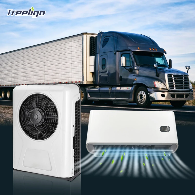 

Treeligo 12/24 Volt Car Parking Cooler Electric Ac Split Air Conditioners Camping Semi Truck Rvs12v Air Conditioning