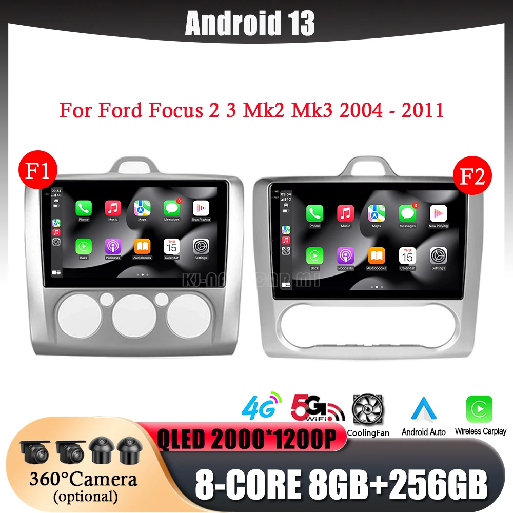 

9 inch Screen Android 13 For Ford Focus 2 3 Mk2 Mk3 2004 - 2011 Car Radio Multimedia Player Navigation GPS Carplay 4G WIFI