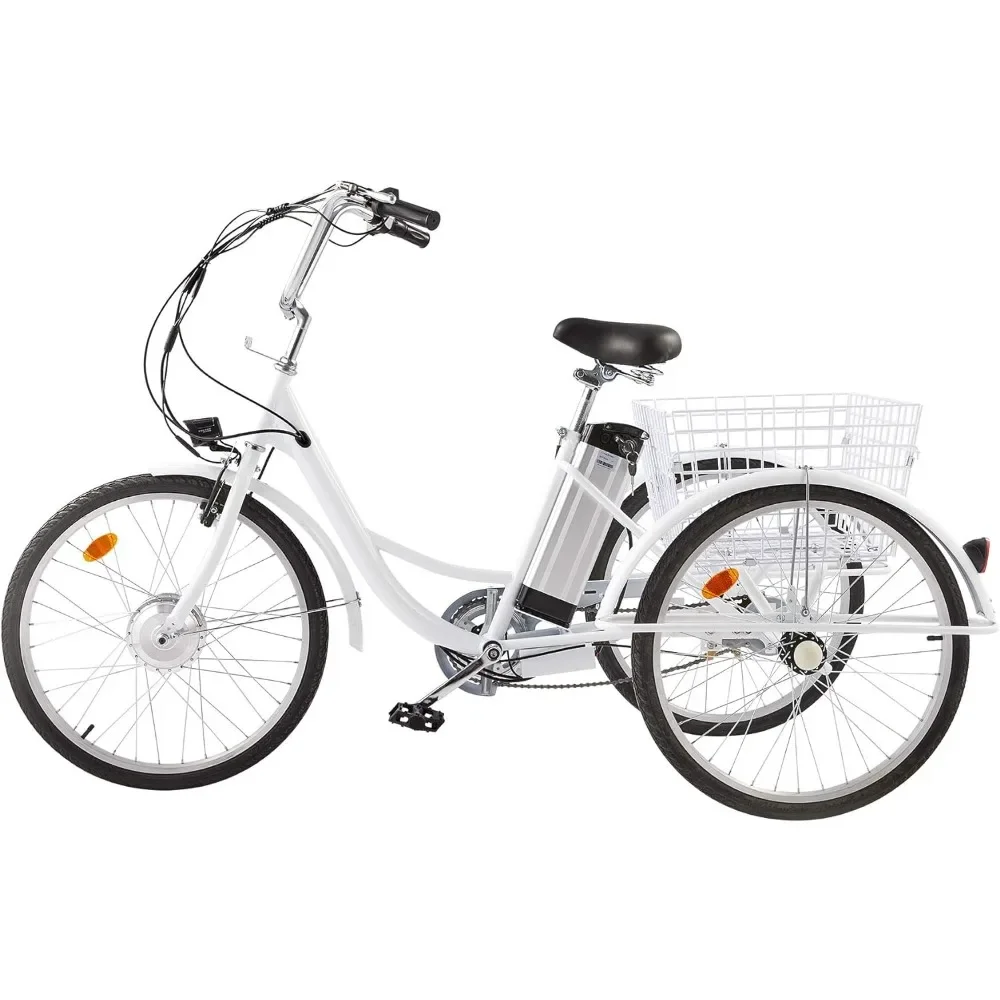 

Electric Tricycle for Adults,with Basket, 36V Removable Battery, 250W Brushless Motor, 3 Wheel Electric Bicycle Adults