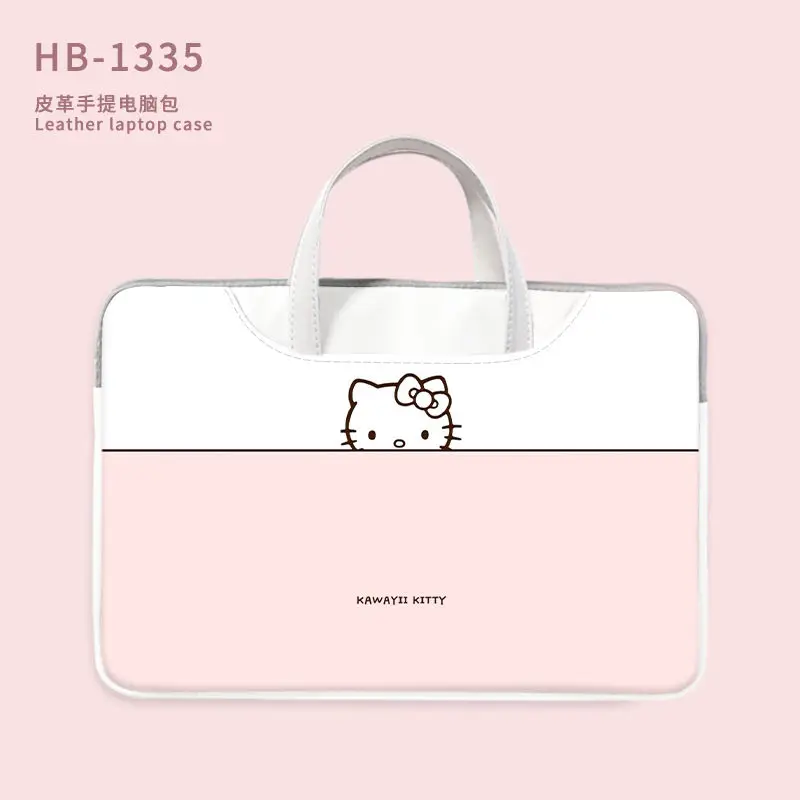 Kawaii Sanrio Hello Kitty Laptop Bag Waterproof Storage Notebook Bag 13/14/15/16Inch Portable Shockproof Protection Laptop Bags