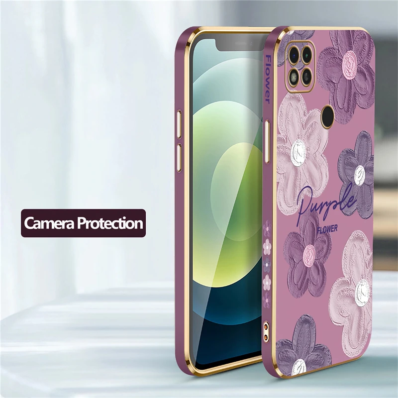 Silicone Case For Xiaomi Redmi 9C 10 7 12C 9A 8A 9T A1 K20 K30 K40 Pro Painting Flowers Shockproof Soft Back Cover Coque