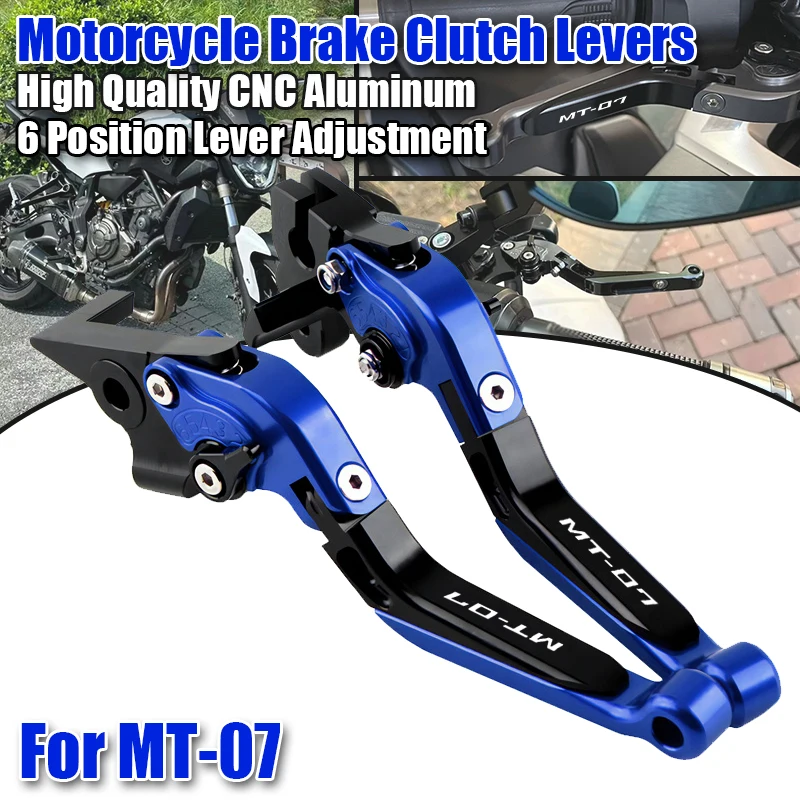 

For Yamaha MT-07 FZ-07 MT07 FZ07 2014-2025 Motorcycle Accessories Clutch Lever Brake Lever Extendable Foldable Adjustable Levers