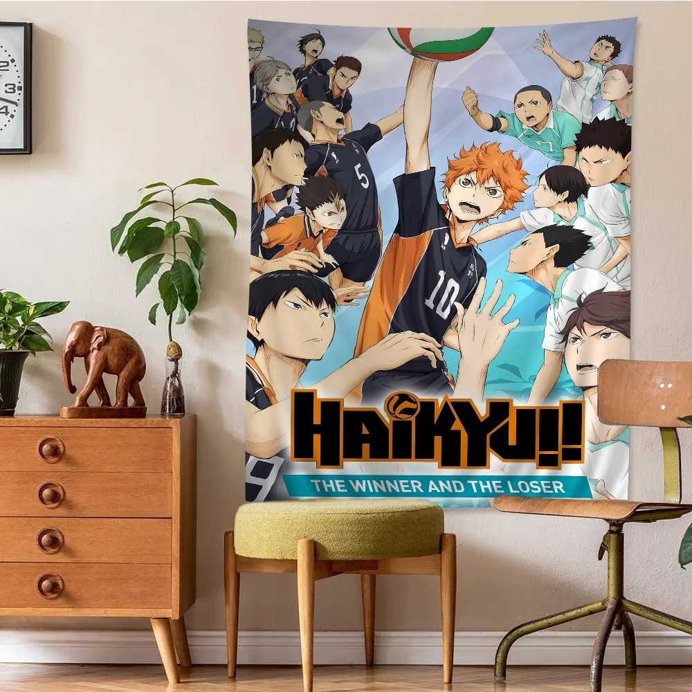 

Japan Anime Haikyuu Cartoon Tapestry Home Decoration Hippie Bohemian Decoration Divination Home Decor