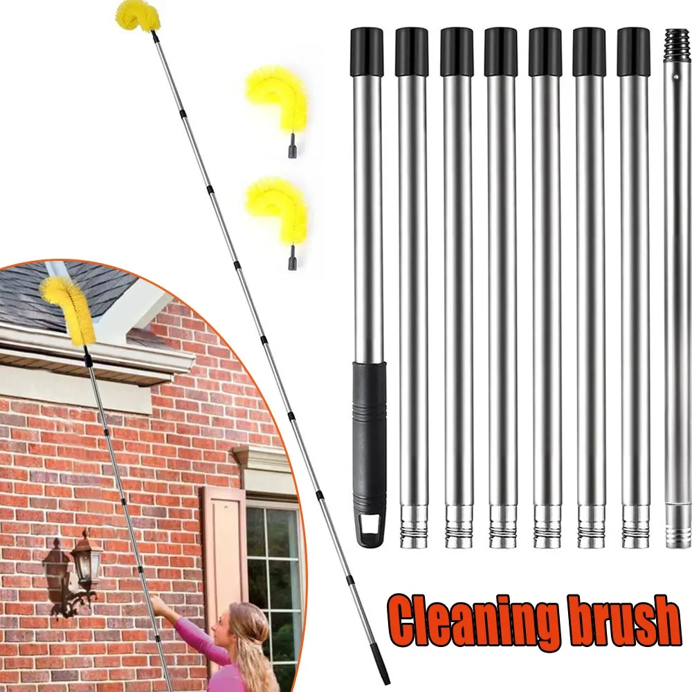 

Gutter Brush Cleaner No Ladder Required Roof Gutter Leaf Removal Downpipe Eaves Drainage Filter Brush Sewer Cleaning Tool Home