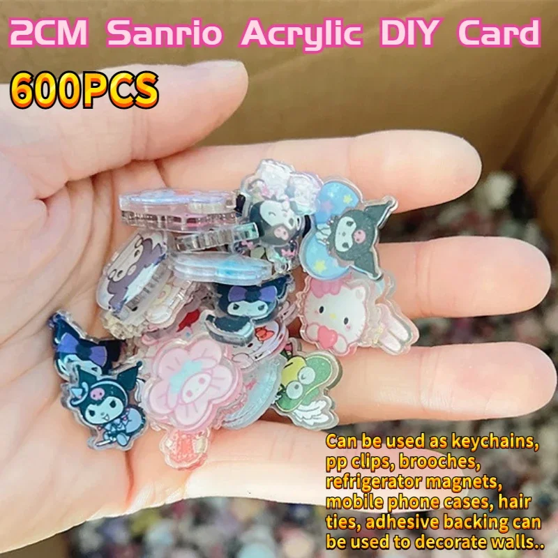 Hoja de acrílico transparente de doble cara, Parche de material de bricolaje de Anime Sanrio, HelloKitty, Pikachu, carcasa de teléfono, llavero