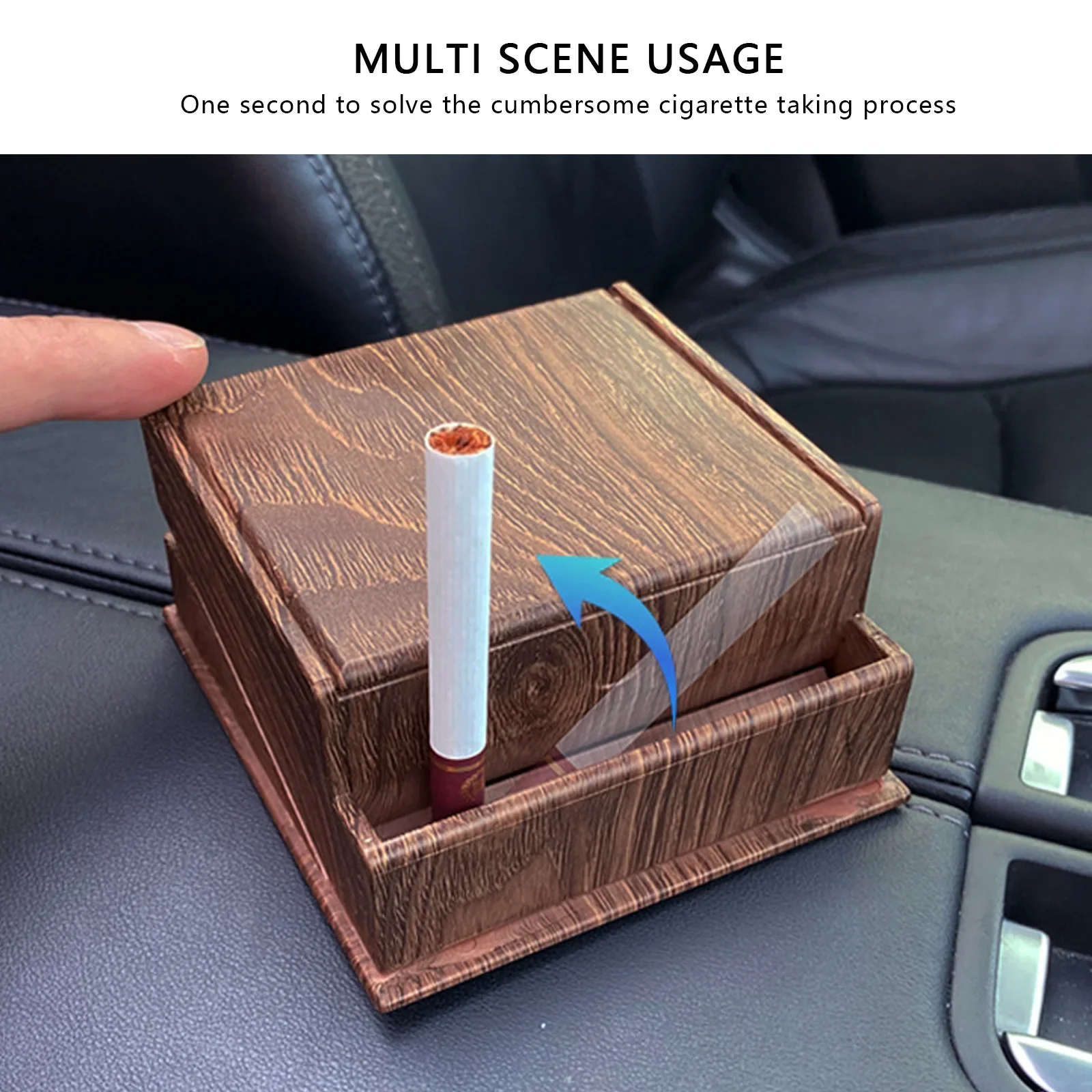 CRUSHER ABS Cigarette Case Automatic Bounce Cigarettes Can Store 20 Regular Size for Car Office Tobacco Box Smoking Accessories