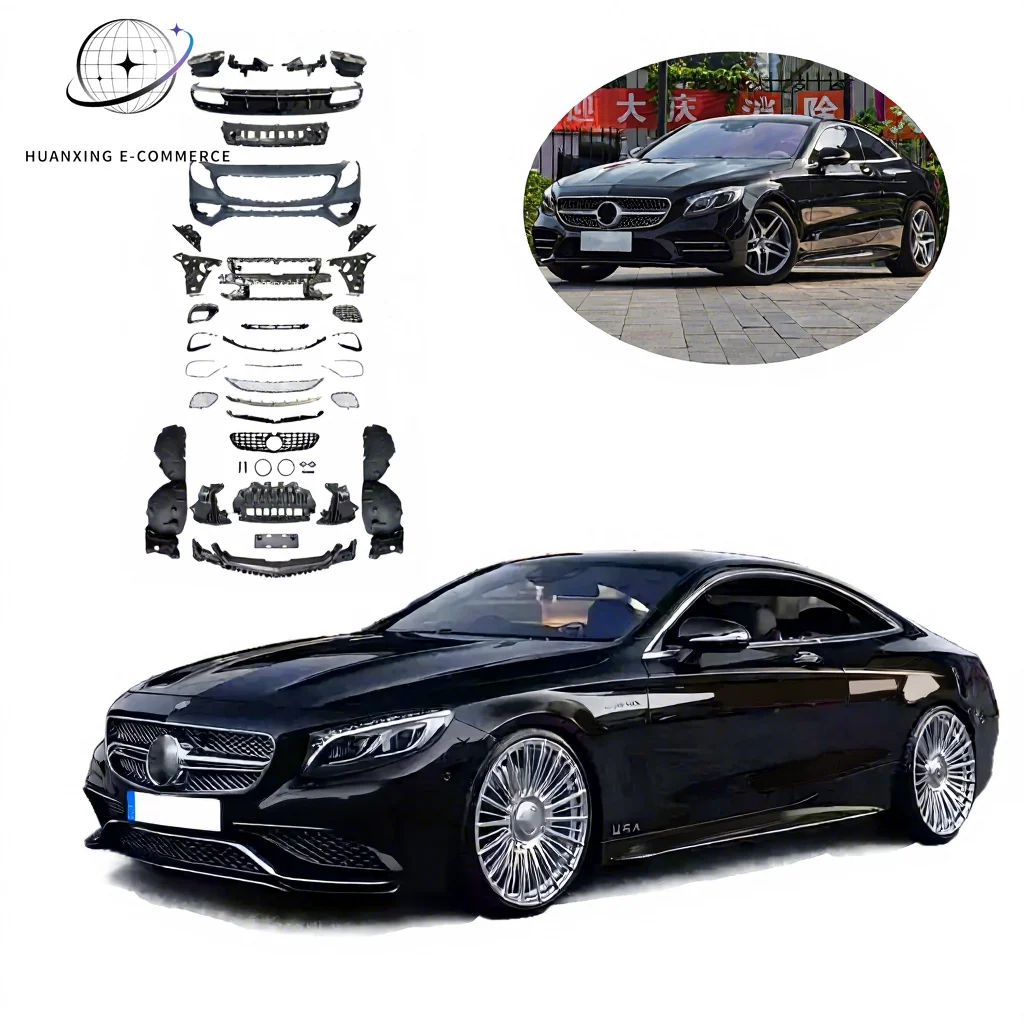 Factory Customize for-Benz S Class Coupe C217 2014-2020 Facelift to 2020 S65 Coupe AM-G Bodykit with Bumper Grill Parts