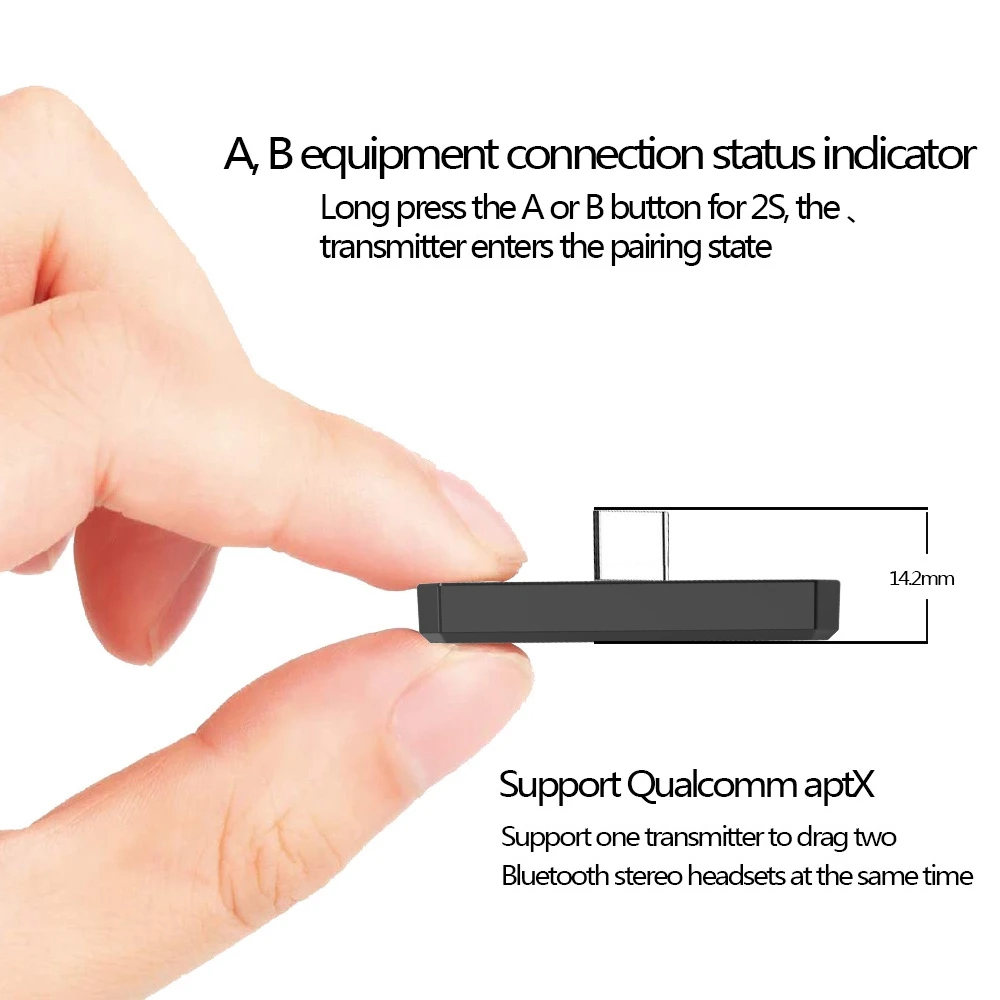 Nuovo - Trasmettitore wireless adattatore audio Bluetooth 5.0 di tipo C CSR5.0 per interruttore PS4