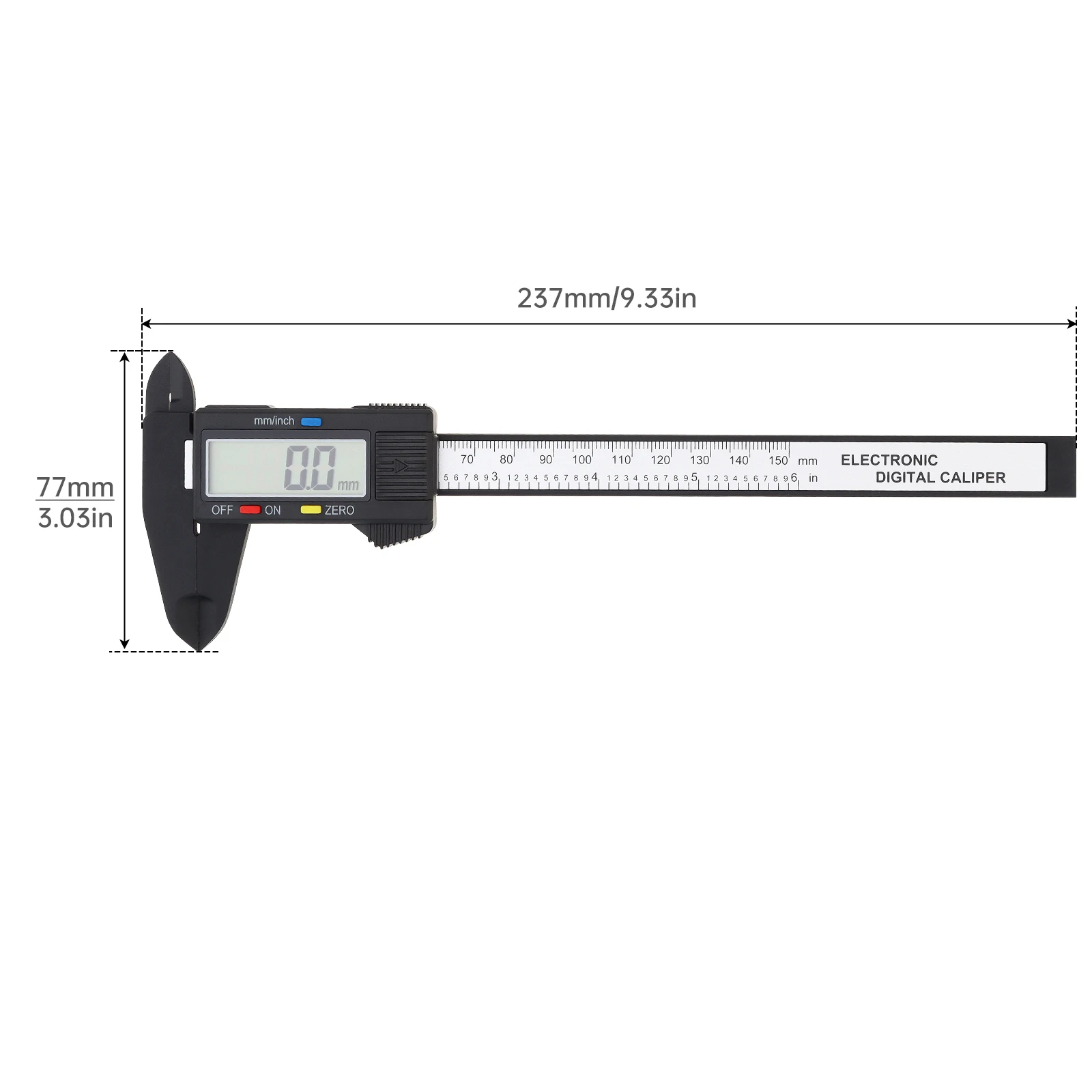 LCD Display 150mm Electronic Digital Caliper Vernier Calipers Gauge Micrometer with Storage Box for Mechanical Component Measure